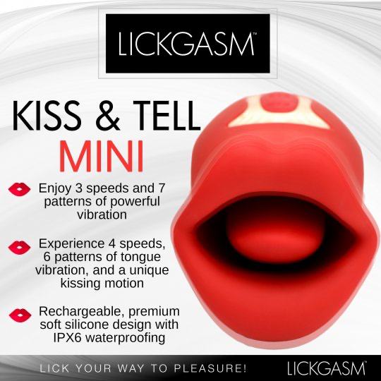 Lickgasm Kiss &amp; Tell Mini Estimulador De Clítoris Besos