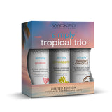 Wicked Simply Tropical Trio Travel Size Flavored Lubes