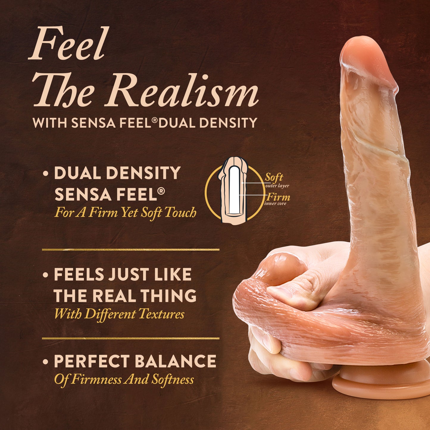 Renaissance - Davinci Sliding Foreskin Dildo With Squeezable Balls