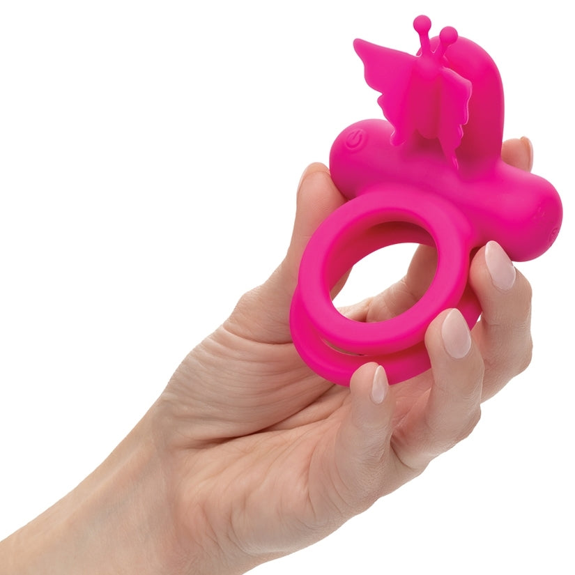 Silicone Rechargeable Butterfly Dual Ring