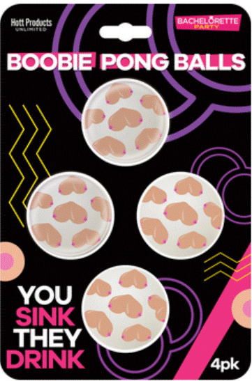 Boobie Beer Pong Balls 4-Pack