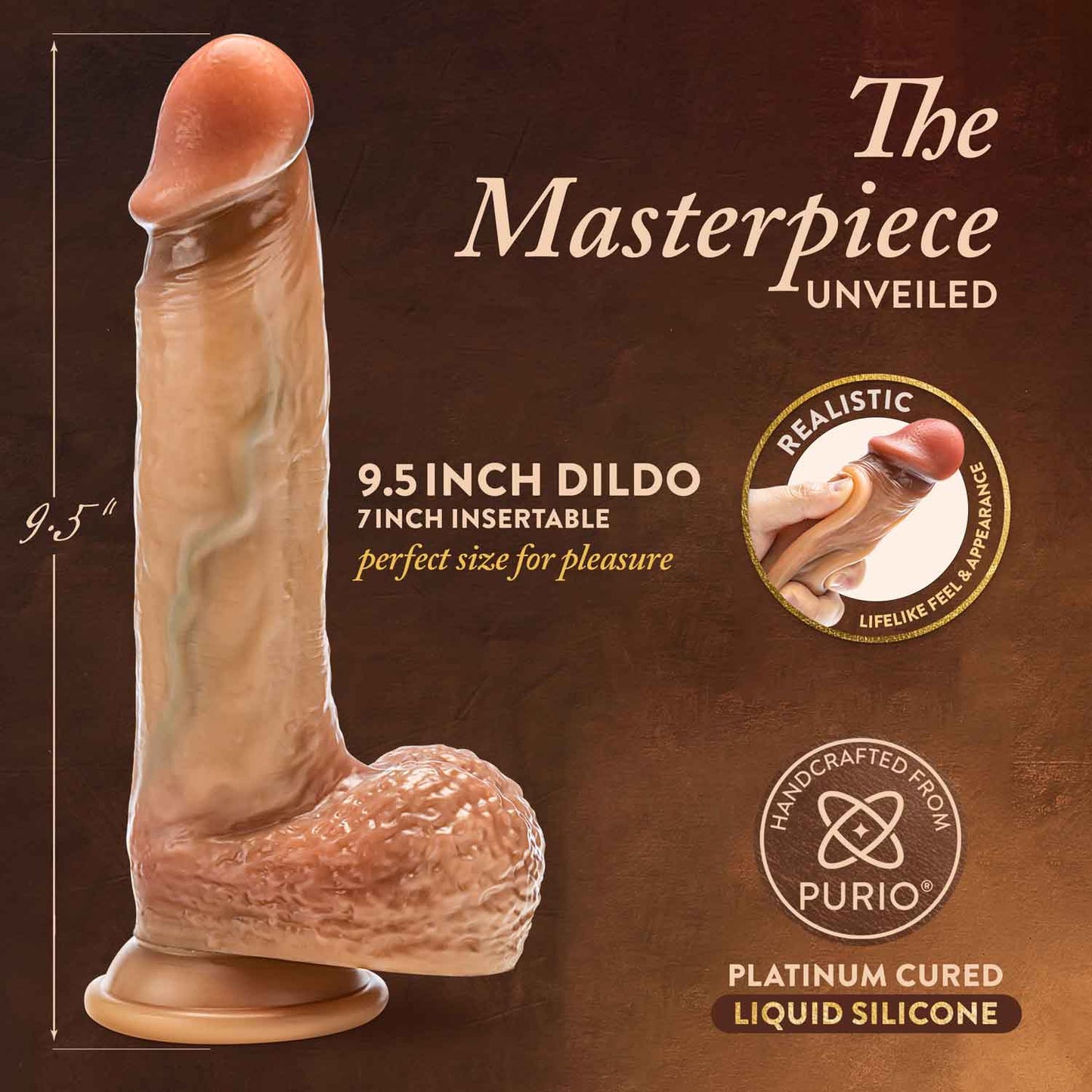 Renaissance - Raphael Sliding Foreskin Dildo With Squeezable Balls