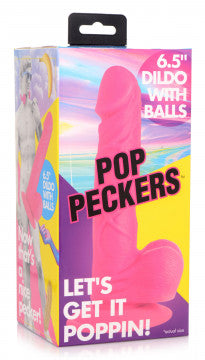 Consolador Pop Pecker de 6,5 pulgadas con bolas