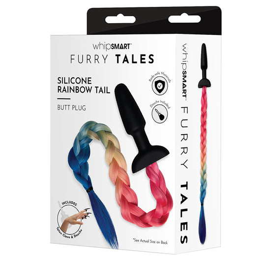 Whipsmart Furry Tales Silicone Plug With Rainbow Tail