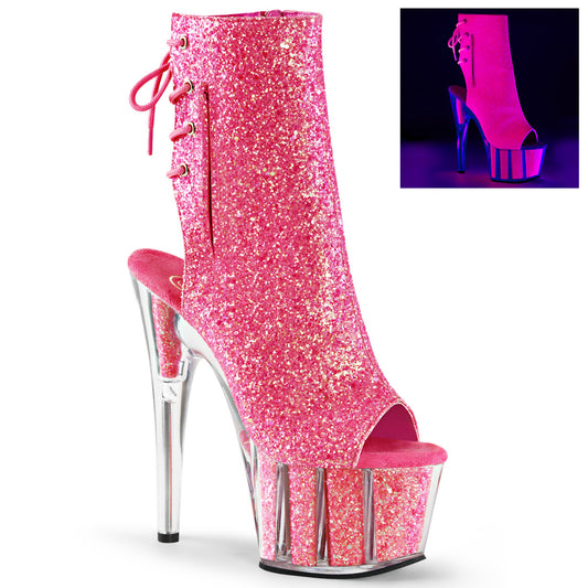 ADORE- Neon Pink Glitter Boots