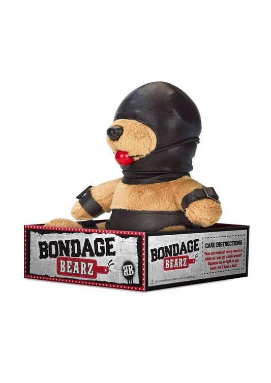 Bondage Bearz Gary Gag Ball Animal de peluche - Marrón/Negro