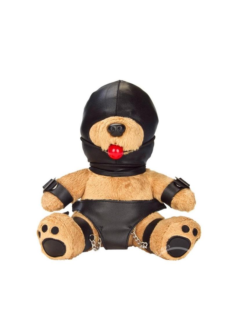 Bondage Bearz Gary Gag Ball Animal de peluche - Marrón/Negro