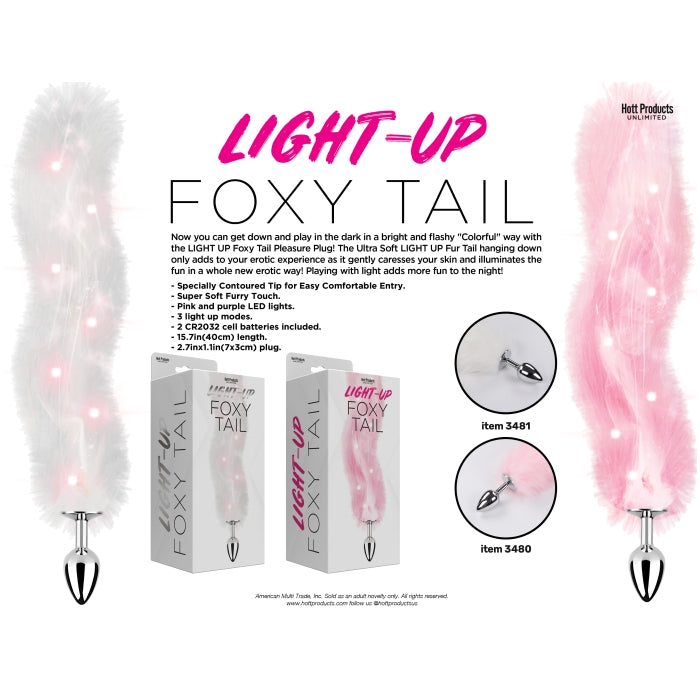 FOXY TAIL - LIGHT UP FAUX FUR BUTT PLUG