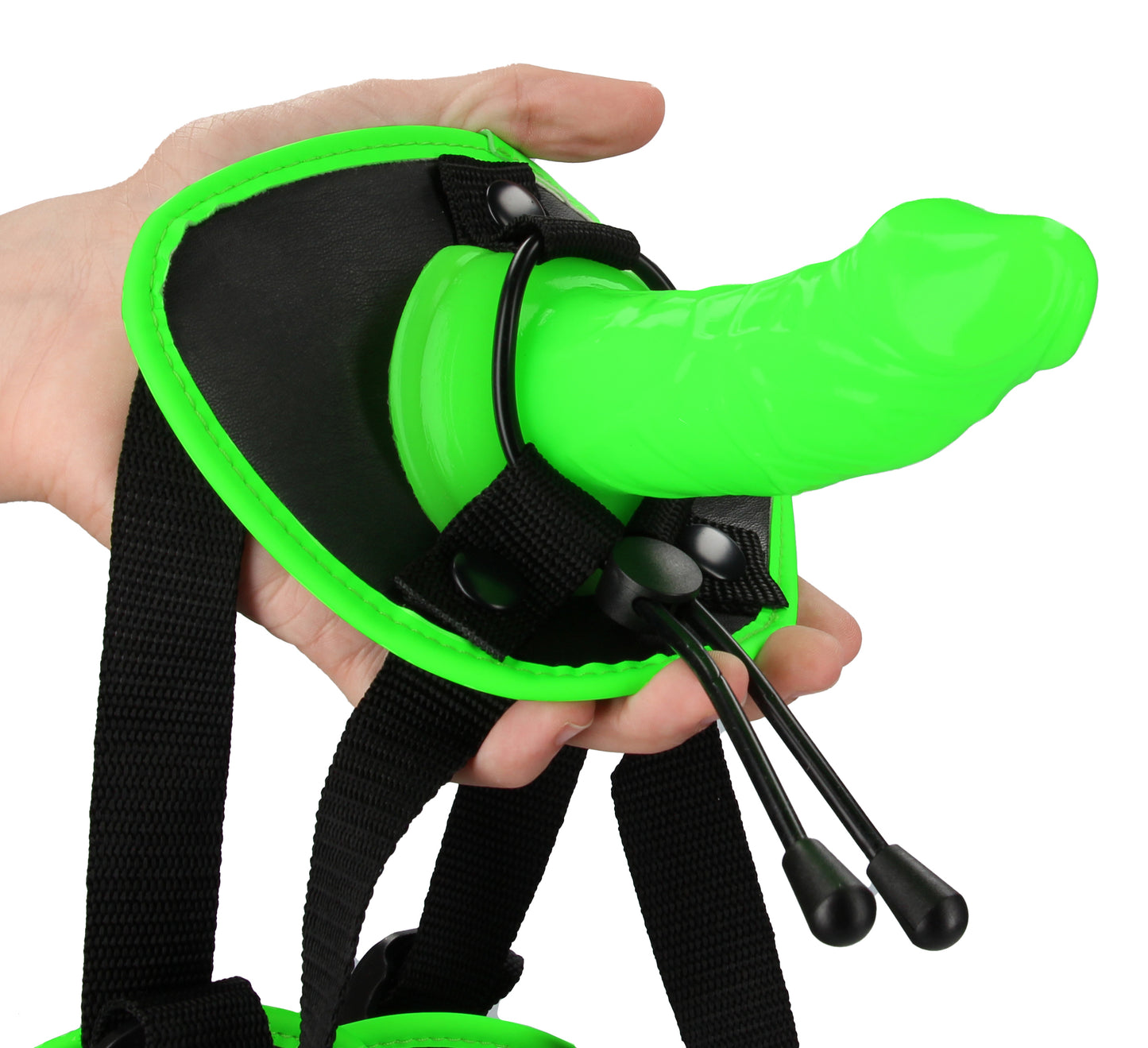 Ouch! Glow Strap-on Harness - Glow In The Dark - Green