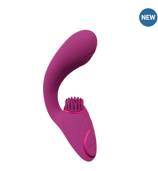 VIVE Gen Rechargeable Triple Motor G-Spot Vibrator with Pulse Wave and Vibrating Bristles