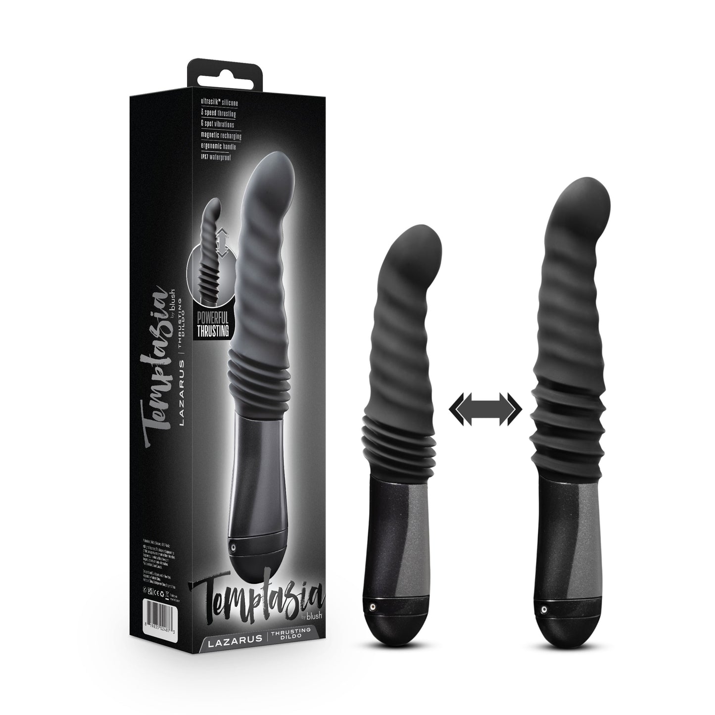 Temptasia Lazarus Rechargeable Silicone Thrusting Dildo