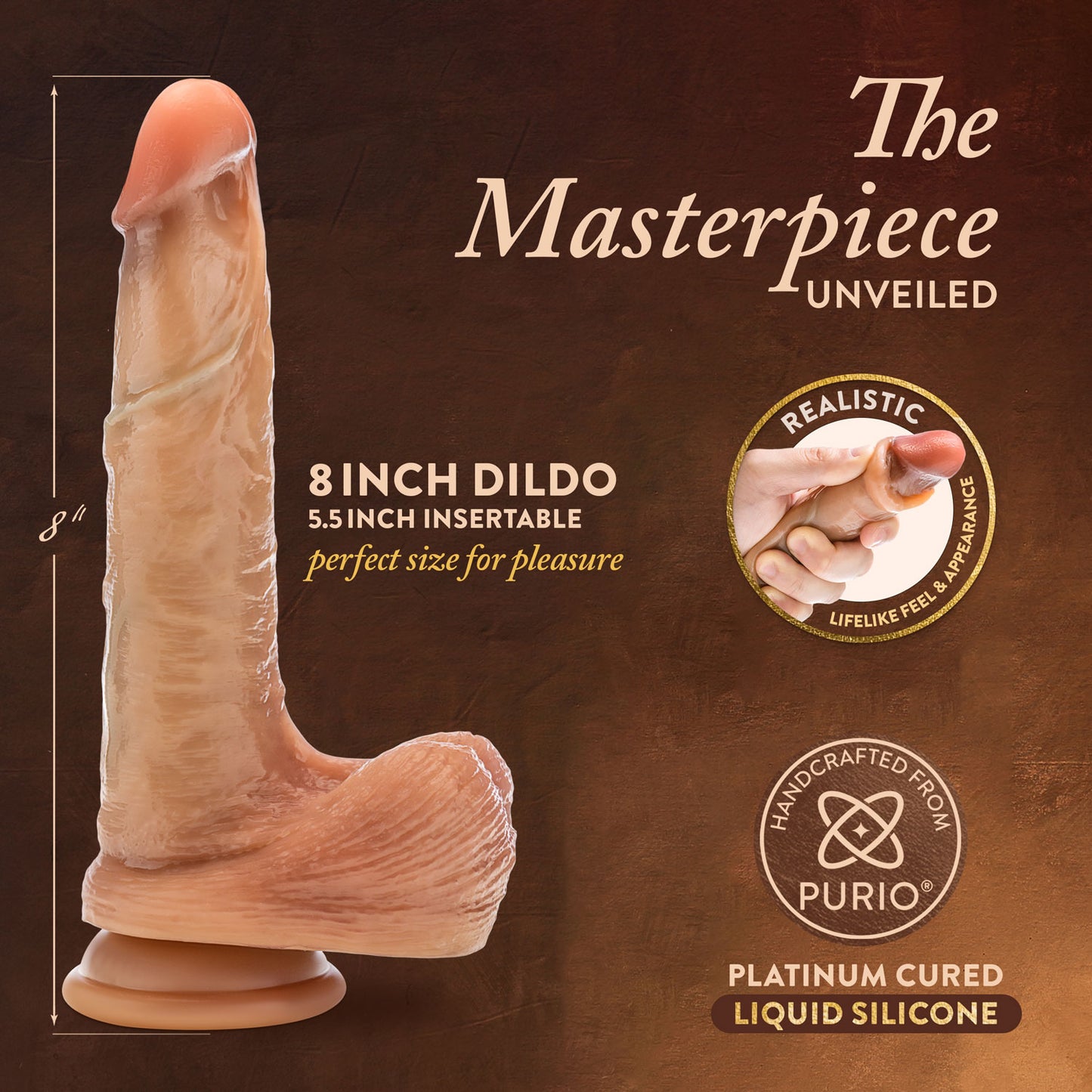 Renaissance - Davinci Sliding Foreskin Dildo With Squeezable Balls