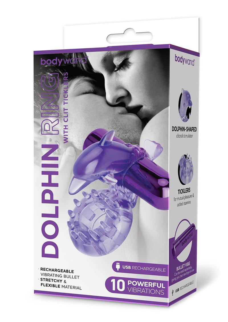 Bodywand Rechargeable Dolphin Ring With Ticklers