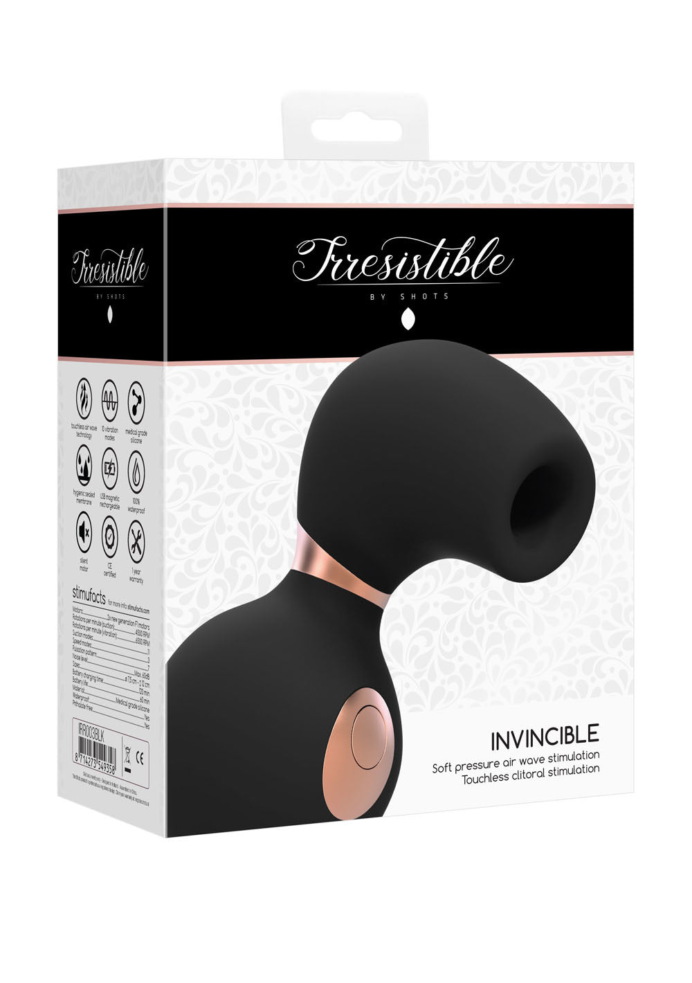 Invincible Clitoral Stimulator - Black