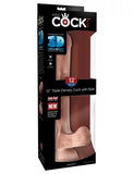 King Cock Triple Density 12 inches Dildo with Balls Beige