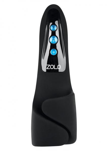 Zolo Edgemaster Silicone Rechargeable Vibrating Masturbator - Black