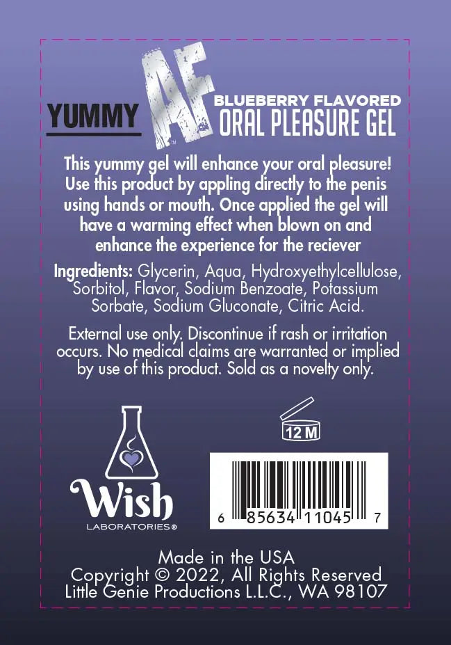 Yummy AF Oral Pleasure Gel