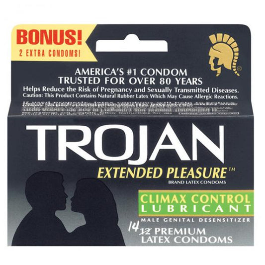 Preservativos Trojan Extended Pleasure con lubricante Climax Control