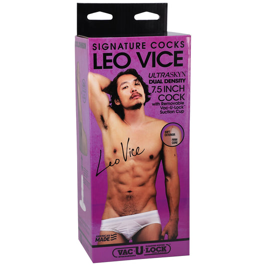Signature Cocks - Leo Vice - 7.5 Inch Cock With Removable Vac-U-Lock Suction Cup - Caramel