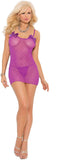 PURPLE MESH DRESS W/ BOWS AND G- STRING