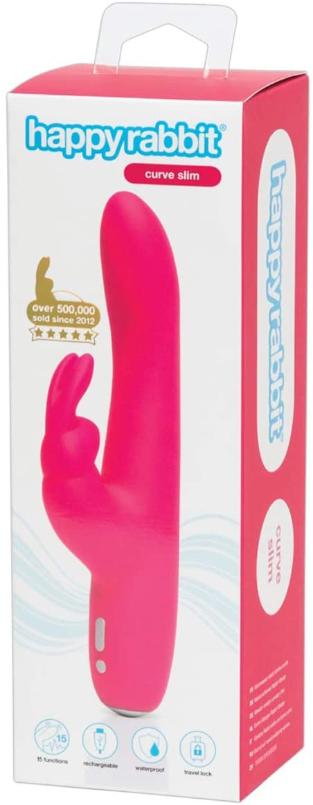 Happy Rabbit Slimline Curve Rechargeable Vibrator Pink