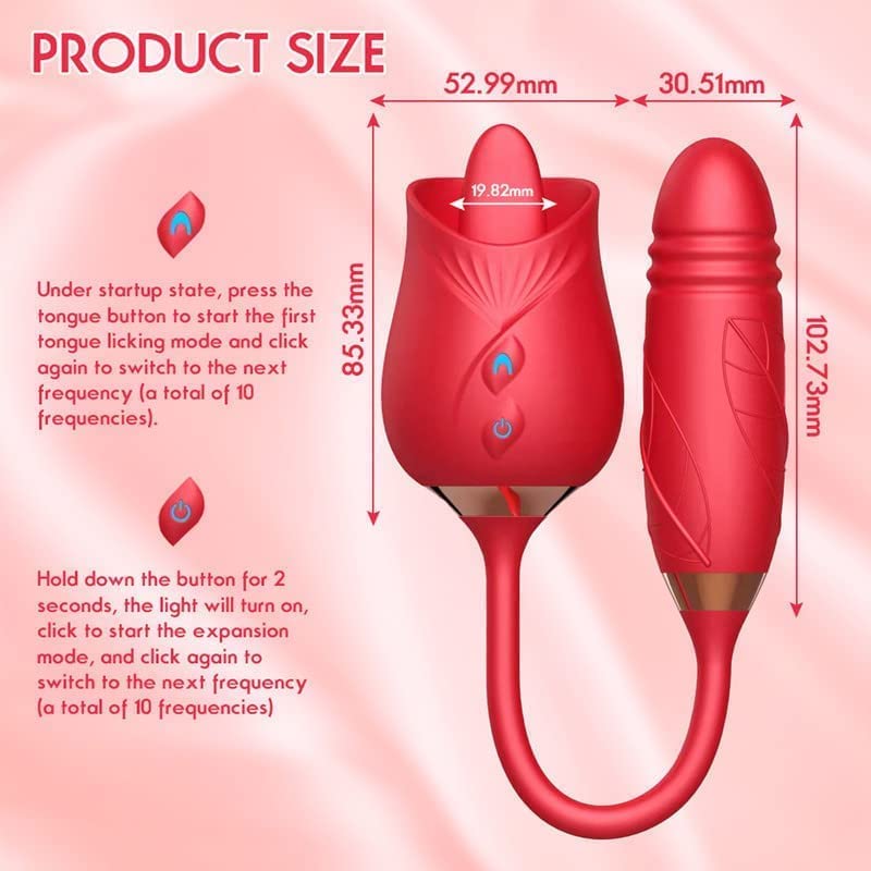 Sensuous G Spot Tongue Licking Thrusting Vibrator