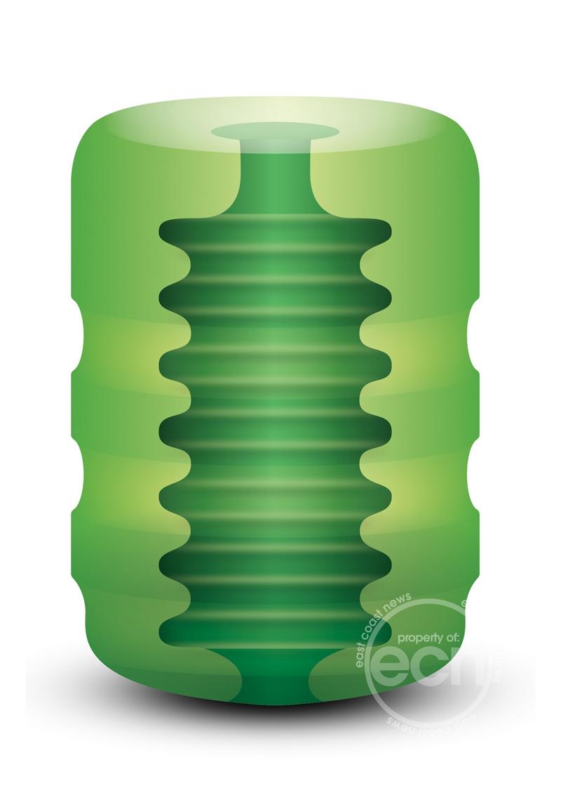 ZOLO Original Pocket Stroker Ribbed Texture - Mouth - Green
