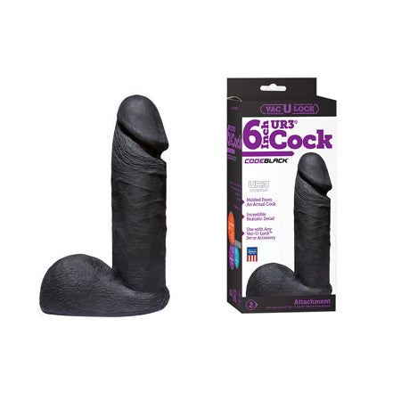 Vac-u-lock - Ur3 6in Realistic Cock Codeblack
