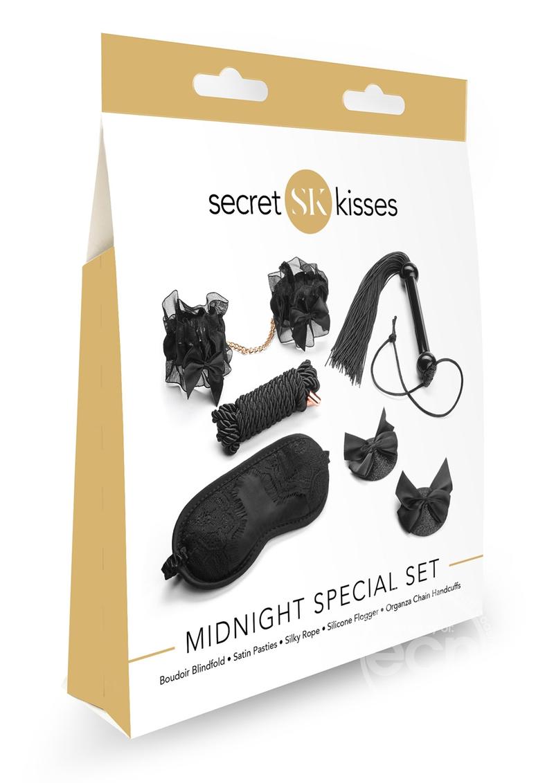 Secret Kisses Midnight Special Set Bondage 5 Piece Collection - Black