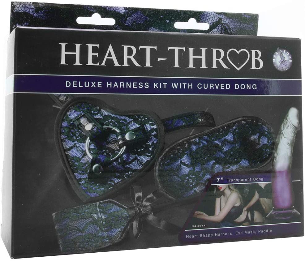 Heart-On Deluxe Harness Kit With Curved Dong Purple