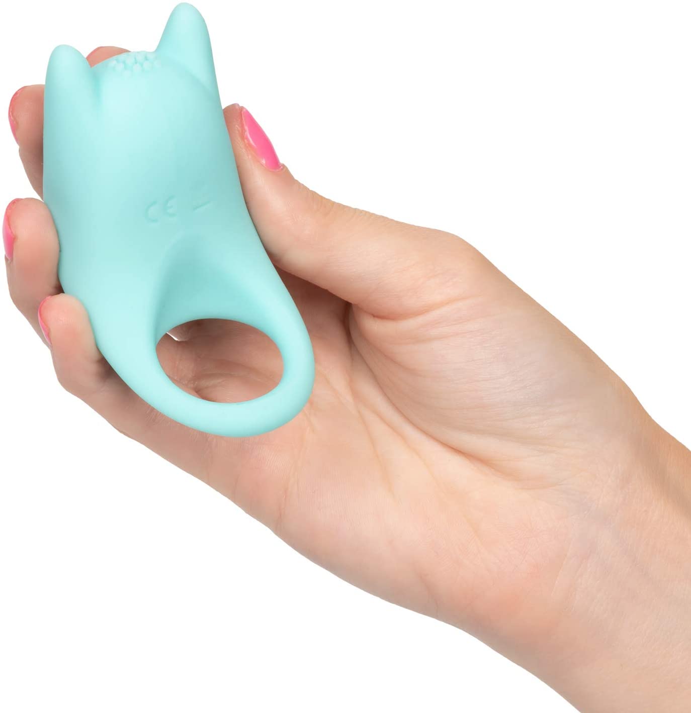 Silicone USB Rechargeable Dual Exciter Enhancer Ring Waterproof Teal