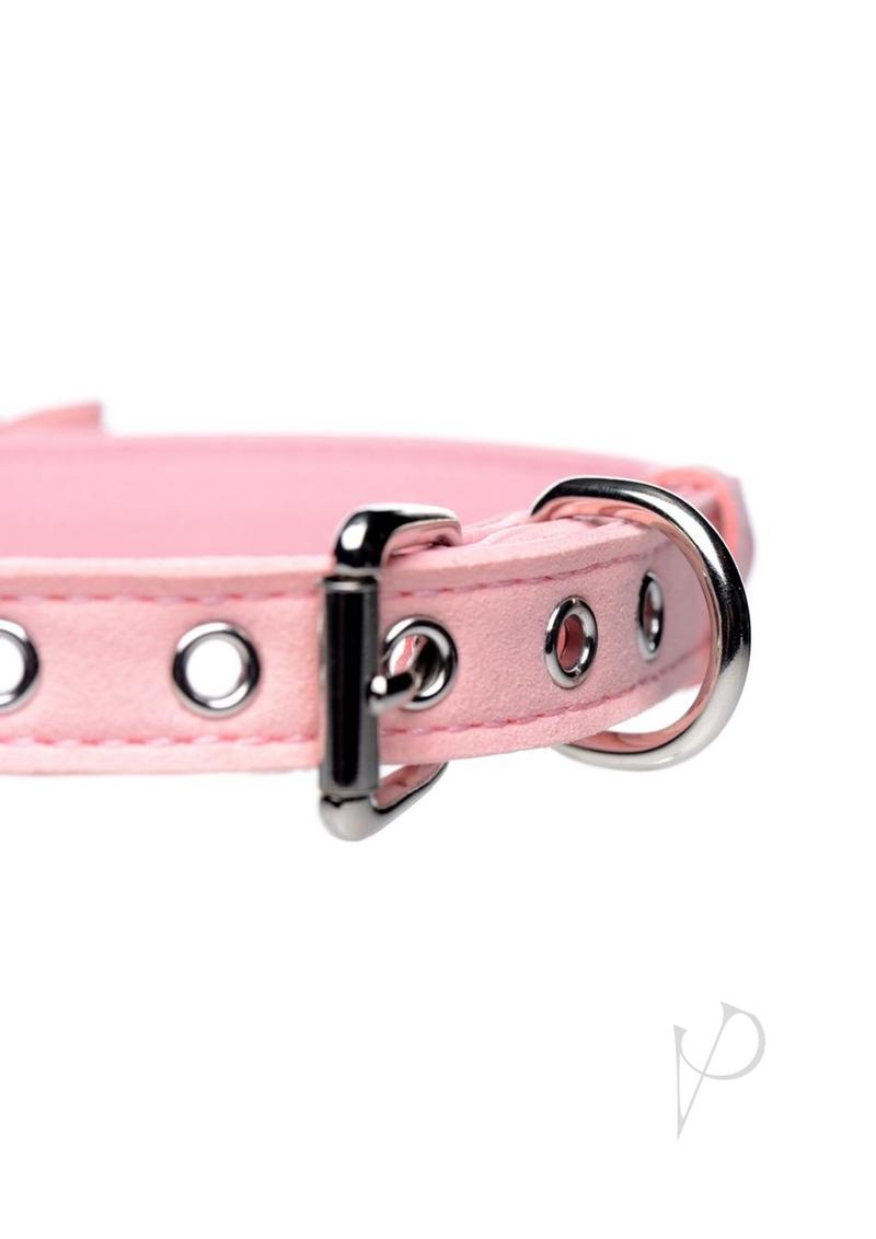 Master Series Sugar Kitty Cat Bell Collar - Pink/Silver