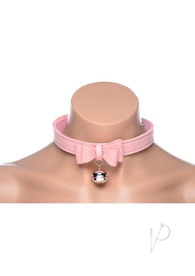 Master Series Sugar Kitty Cat Bell Collar - Pink/Silver