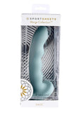 Sage Silicone Curved Dildo with Suction Cup 8in - Green