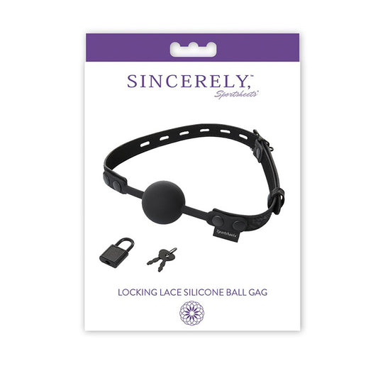 Atentamente, SS Locking Lace Silicone Ball Gag