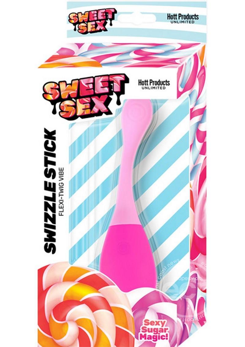 Sweet Sex Swizzle Stick Rechargeable Silicone Vibrator - Magenta