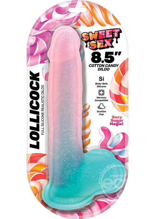 Sweet Sex Lollicock Silicone Dildo 8.5in - Multicolor