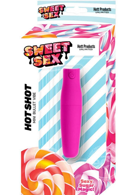 Sweet Sex Hot Shot Rechargeable Silicone Power Bullet - Magenta