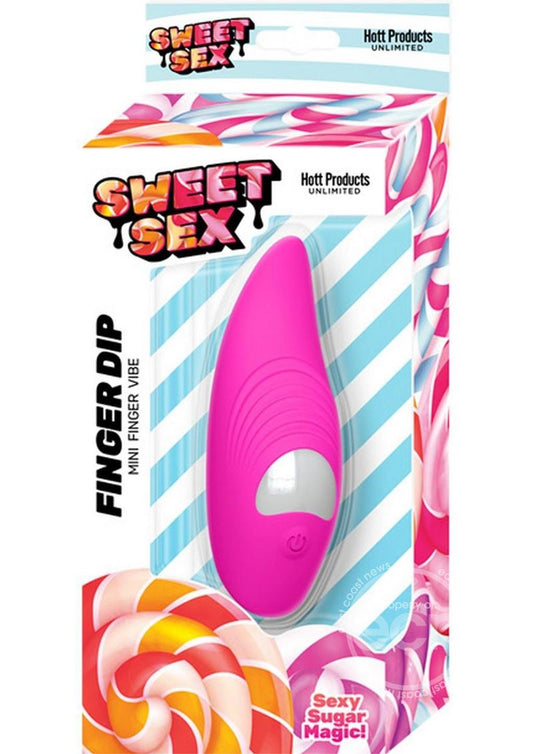 Sweet Sex Finger Dip Rechargeable Silicone Finger Vibe - Magenta