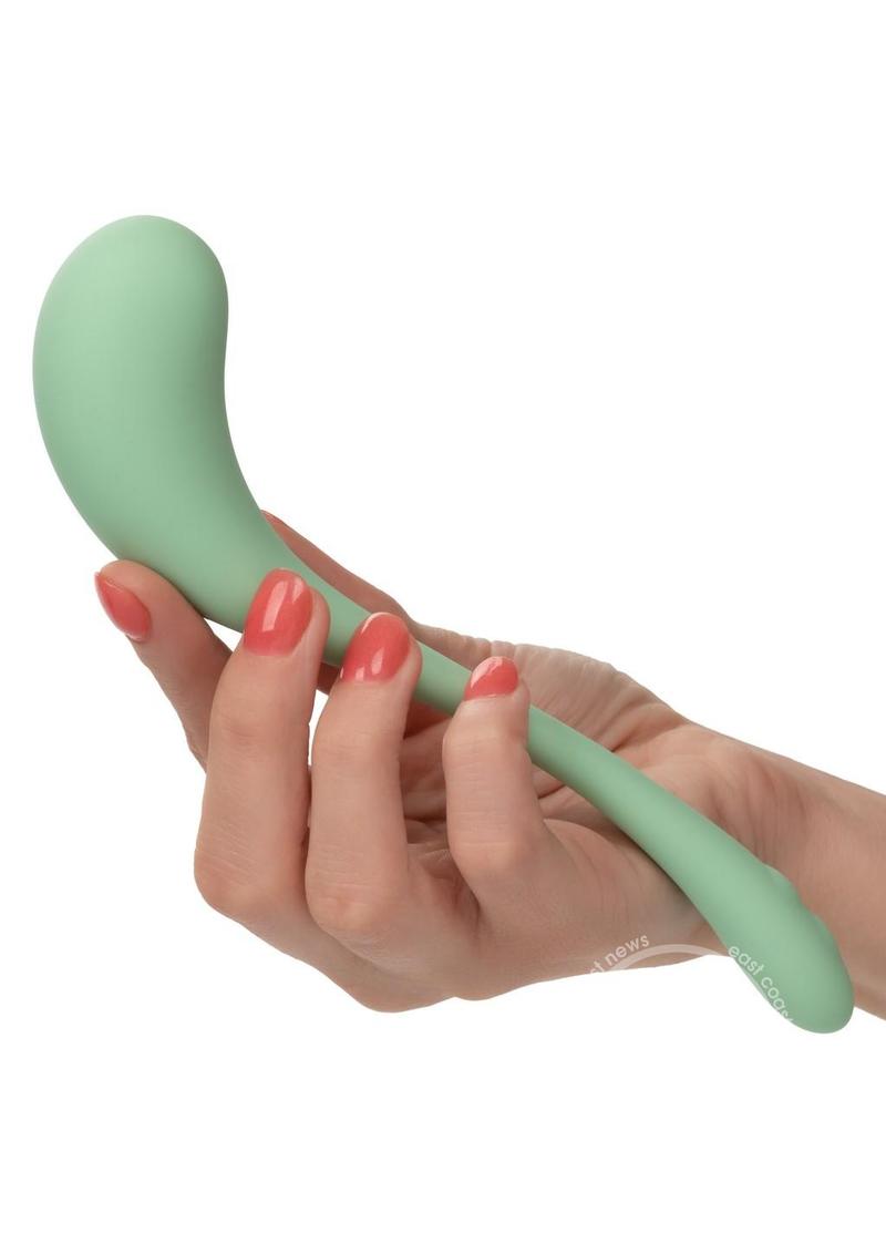 Elle Liquid Silicone Wand Rechargeable Vibrator - Green