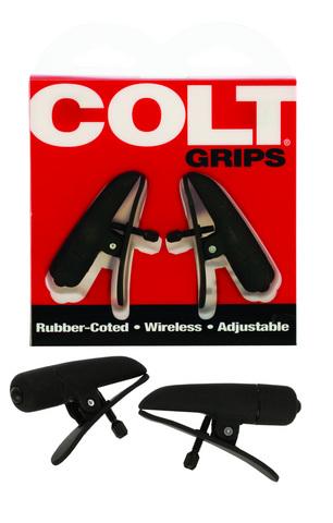 Colt Grips Vibrating Nipple Clamps Black