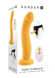 Gender X Sweet Embrace Correa vibradora dual de silicona recargable con control remoto - Amarillo / Negro