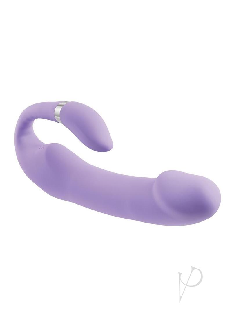 Gender X Orgasmic Orchid Rechargeable Silicone Vibrator with Clitoral Stimulator - Purple