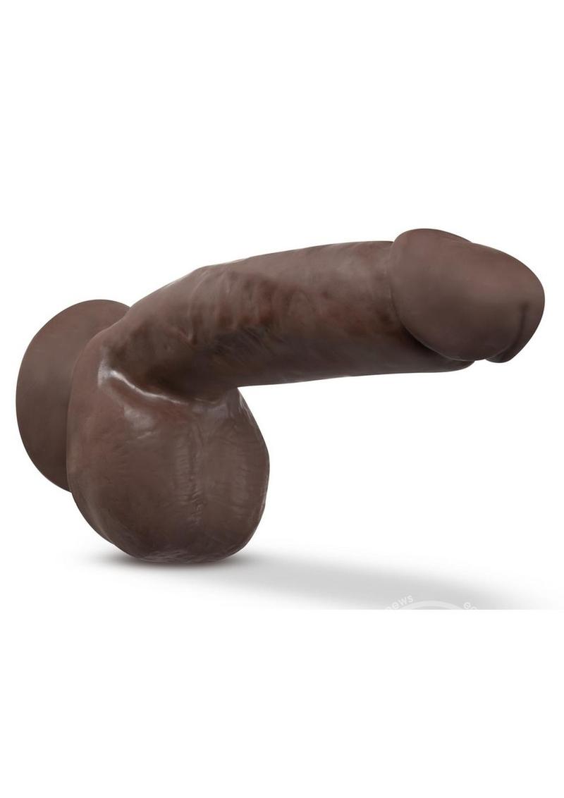 Dr. Skin Plus Thick Posable Dildo with Squeezable Balls 8in