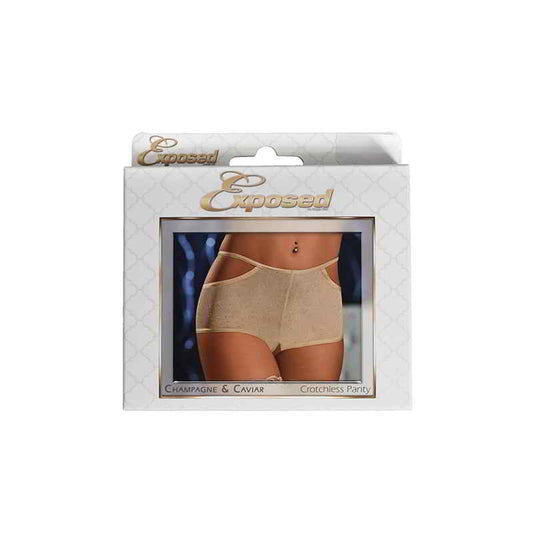 Champagne & Caviar Crotchless Panty