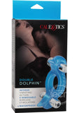 Double Dolphin Enhancer Ring With 2 Multispeed Bullets Blue