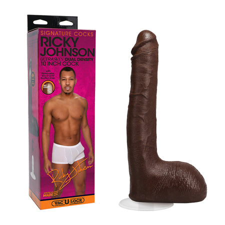 Signature Cocks Ricky Johnson Pene Ultraskyn de 10 pulgadas con ventosa extraíble Vac-u-lock