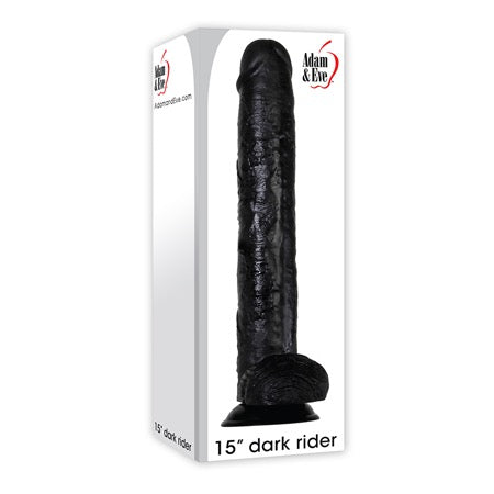 A&amp;E Dark Rider Consolador negro de 15 pulgadas
