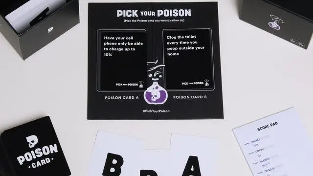 Juego de cartas Pick Your Poison Party: Edición familiar