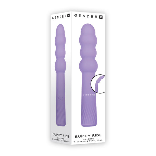 Gender X Bumpy Ride Beaded Vibrating Wand Purple